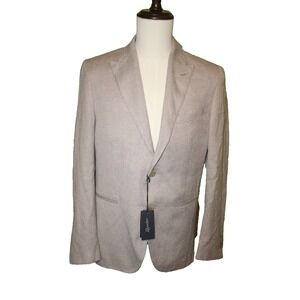 New $895 REPORTER US 42 Made in‎ Bulgaria Cotton Linen Blend Blazer 2-Vent
